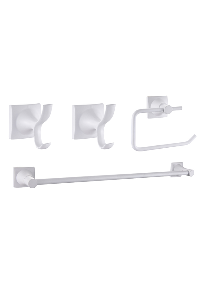 SET 4 PIEZAS  BLANCO