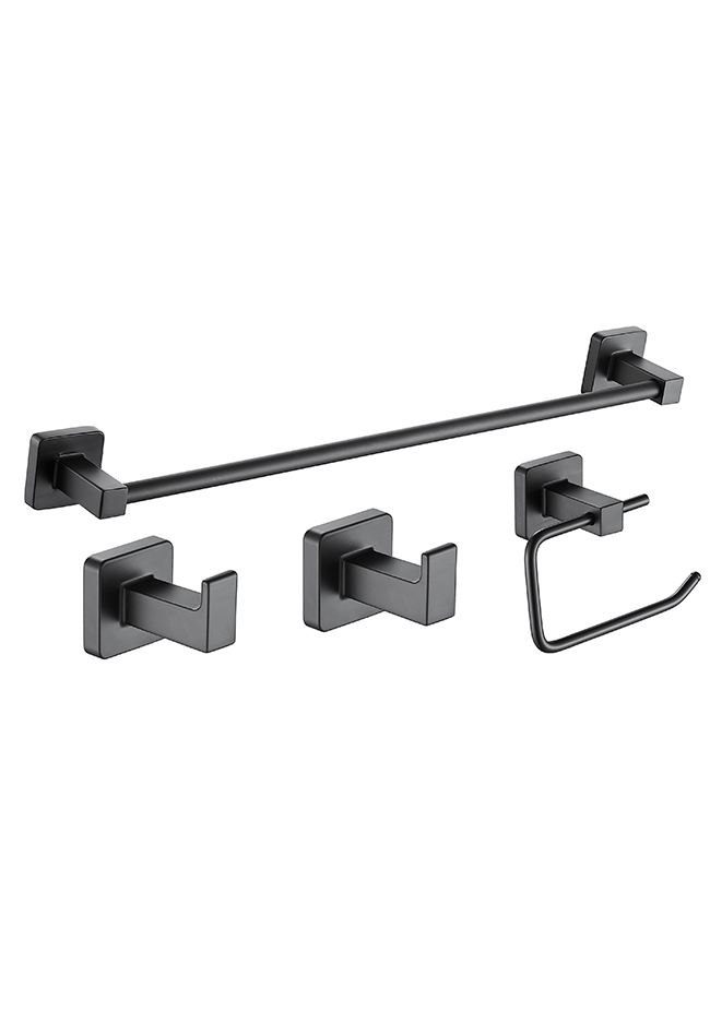 SET 4 PIEZAS NEGRO AREZZO