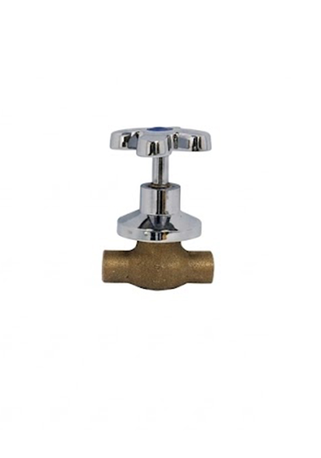 LLAVE DE PASO CROMADA SO-SO EN CRUZ 3/4