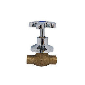 LLAVE DE PASO CROMADA SO-SO EN CRUZ 1/2